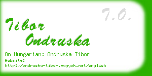 tibor ondruska business card